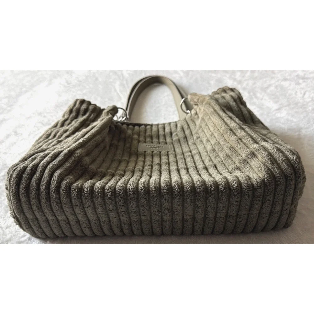 Meiduola‎ YYDS Corduroy Tote Bag Soft Green Ribbed Purse Tote Shoulder Bag